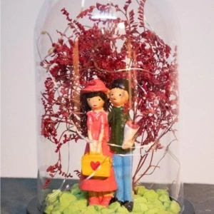 Teraryum Fanus Işıklı Sevgiliye Hediye Sevgili Temalı ürün görseli