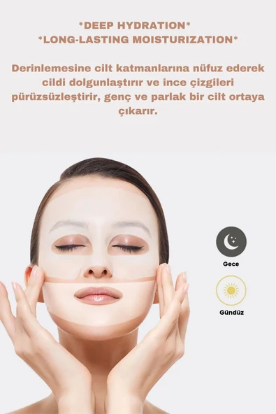 10 Adet Bio Kolajen Şeffaflaşan Yüz Maskesi - Nemlendirici, Gözenek Sıkılaştırıcı, Canlandırıcı - 4