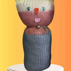 Tıkırık Örgü Yastık Uyku Ve Oyun Arkadaşı Gümüş - 35 Cm - 1