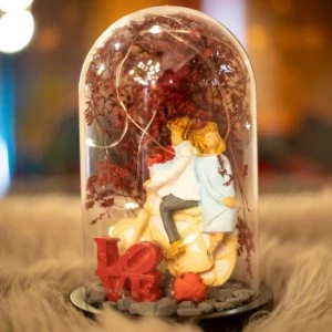 Teraryum Fanus Sevgiliye Hediye Bisikletli Sevgililer Temalı ürün görseli