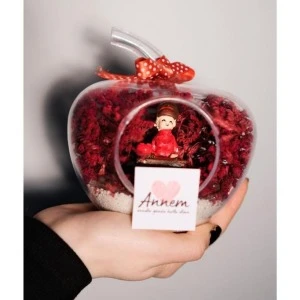 Teraryum Mini Elma Annem Seni Çok Seviyorum Yazılı Hediye ürün görseli