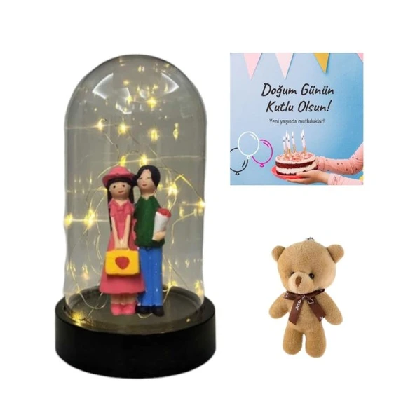 Fanus Teraryum İki Arkadaş Mini Ayıcıklı - Resim 3