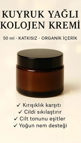 Kuyruk Yağı & Kolajen İçerikli Doğal Yüz Bakım Kremi - 50 Ml | Sıkılaştırıcı & Nemlendirici Etki - Resim 4