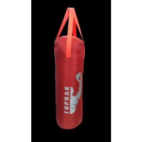 Boks Torbası Eldiven Ve Karabina Hediyeli İçi Dolu 60x22cm Kırmızı - 2