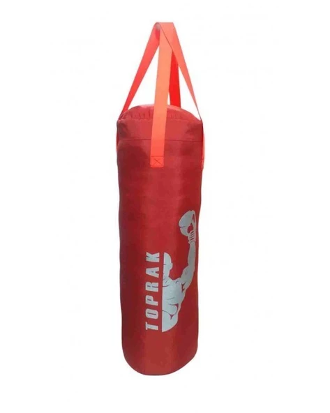 Boks Torbası Eldiven Ve Karabina Hediyeli İçi Dolu 60x22cm Kırmızı - 1