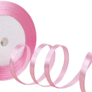 Saten Kurdele 3 Mm Pembe 2 Metre - 1