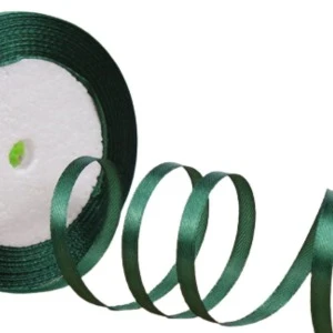 Saten Kurdele 2 Cm 10 Metre Koyu Yeşil - 1