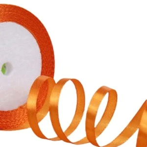 Saten Kurdele 6 Mm Orange 2 Metre - 1