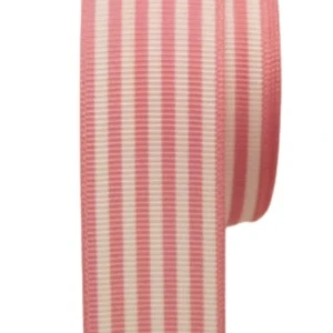 Tafta Çizgi Desen Kurdele 25 Mm Pudra 2 Metre ürün görseli 1