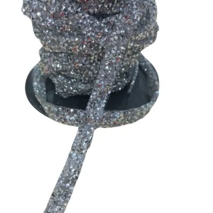 Silikonlu Yapıştırma Taş Şerit 2 Cm Gümüş 1 Metre - 1