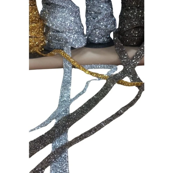 Silikonlu Yapıştırma Taş 1 Cm Gümüş 10 Metre - Resim 2