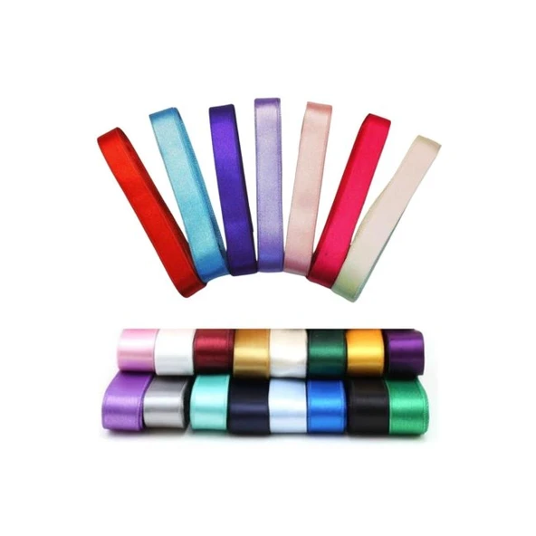 Saten Kurdele 2 Cm 10 Metre Pembe - Resim 2