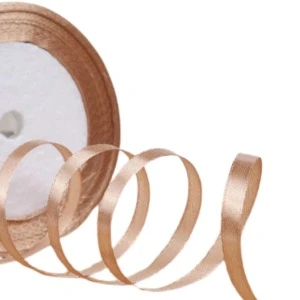 Saten Kurdele 3 Cm 10 Metre Sütlü Kahve ürün görseli 1