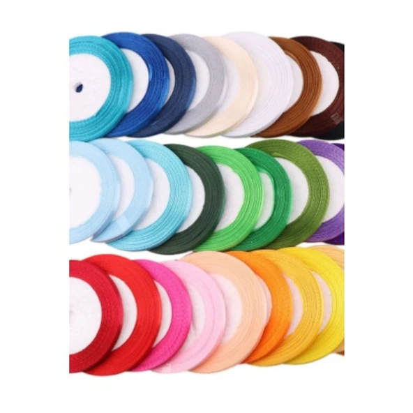 Saten Kurdele 6 Mm Lila 1 Metre - Resim 3