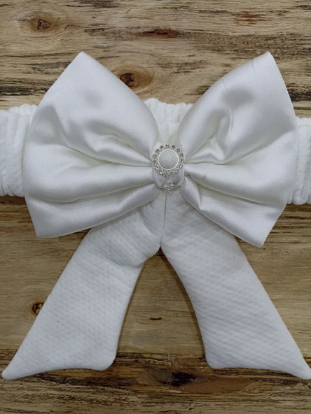 Yenidoğan Sahra Taç Lucky Baby Nakışlı Kumru Kundak Bebek Battaniyesi - Resim 3