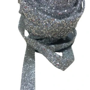 Silikonlu Yapıştırma Taş 1 Cm Gümüş 5 Metre ürün görseli 1