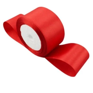 Saten Kurdele 6 Cm Kırmızı 2 Metre - 1