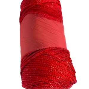 Makrome İpi 3mm Polyester Kırmızı Simli ürün görseli 1