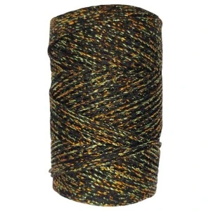 Makrome İpi 3mm  Polyester Siyah Altın Simli ürün görseli 1