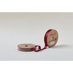 Biye Saten Katlı 022 Bordo 2 Cm 25 Metre %100 Polyester - 1