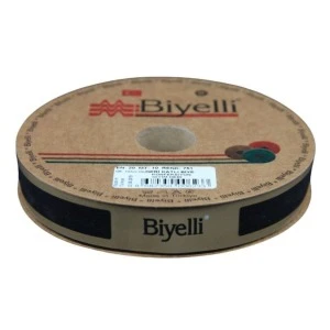 Biye Deri Katlı 751 Siyah 2 Cm 10 Metre %100 Polyester - 1
