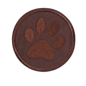 Aplike Ütü İle Yapışan Koyu Kahve Pati Arma 5 Cm ürün görseli 1