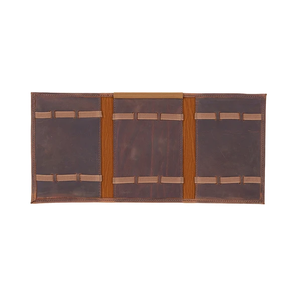 Hakiki Deri, El Yapımı, Saat Kordonu Taşıma Çantası, Antik Kahve - 2