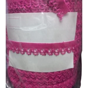Çamaşır Lastiği Dantelli 1 Cm 75 Metre 1 Top Fuşya ürün görseli 1