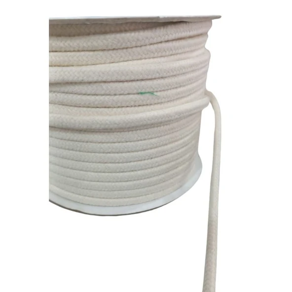 Bağcık İpi Pamuk 1 Cm Krem 5 Metre - Resim 2