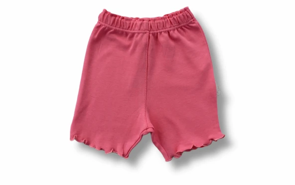 3-6 6-9 9-12 12-18 Ay Düğme Detaylı Bandanalı Kısa Kollu Sweat 3lü Kız Bebek Takımı - Resim 3