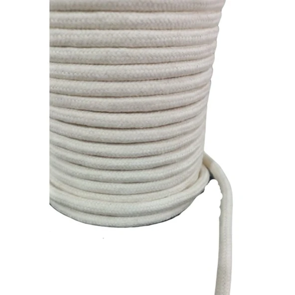 Bağcık İpi Pamuk 1 Cm Krem 5 Metre - Resim 3