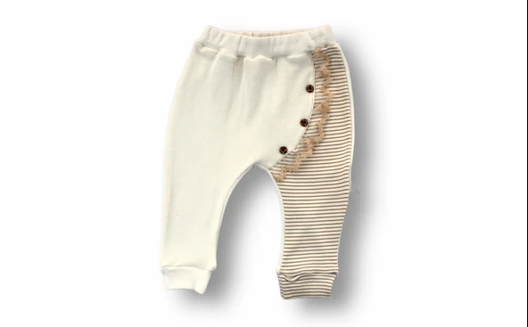 3-6 6-9 9-12 Ay Minik Sincap Nakışlı Şapkalı Kısa Kollu Zıbınlı 3lü Kız Bebek Takımı - Resim 2