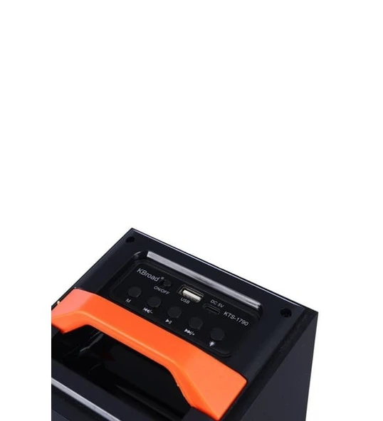 1790 Kablosuz Mikrofonlu RGB Ledli Taşınabilir Bluetooth Hoparlör Parti Speaker - 4