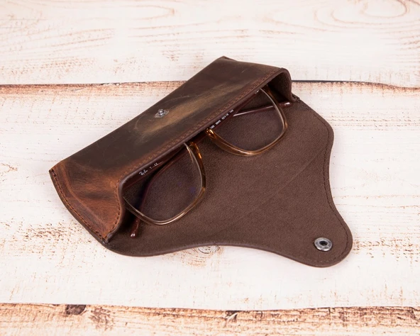 Roan Deri Gözlük Kılıfı G2 Kahve - 2