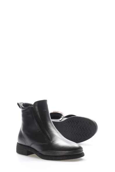 Hakiki Deri Kürklü  Kadın Klasik Bot 217KZA668-254 - Resim 4