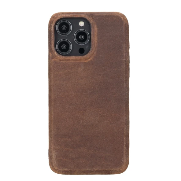 Apple iPhone 14 Pro Max Uyumlu Deri Arka Kapak ROCK G2 ürün görseli 1