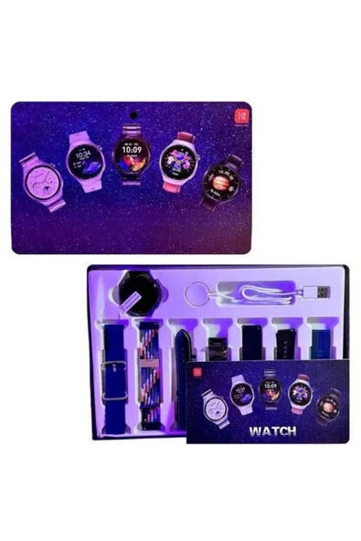 7 Kordonlu Akıllı Saat Siyah Kasa Dokunmatik Ekran Uyku ve Sağlık Takibi - Resim 5