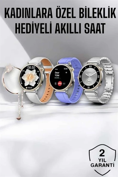 Akıllı Saat Bileklik Hediyeli Arama Cevaplayan Bluetooth Bağlantılı - Resim 2