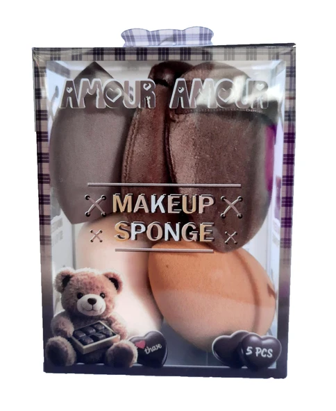 Amor Amor 5li Çikolatalı Sünger Fondöten+ Pudra ürün görseli
