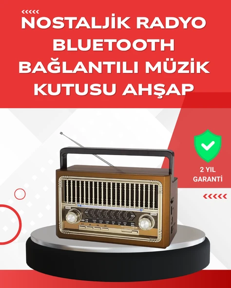 USB ve Hafıza Kart Girişli Radyo Hoparlör ürün görseli
