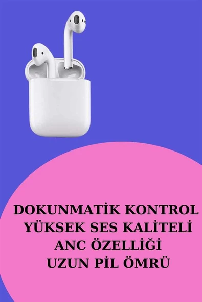3 Kordonlu Dokunmatik Ekran Akıllı Saat ve 2.Nesil Kablosuz Bluetooth Kulaklık ANC/ENC - Resim 5