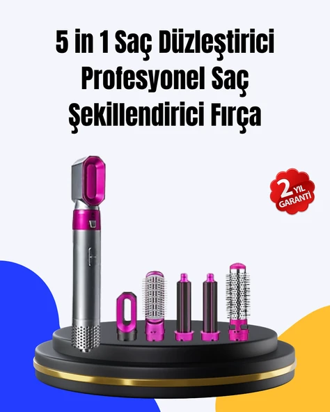 5 Parça Saç Şekillendirme Seti Düzleştirme Dalga ve Bukle Yapma ürün görseli 1