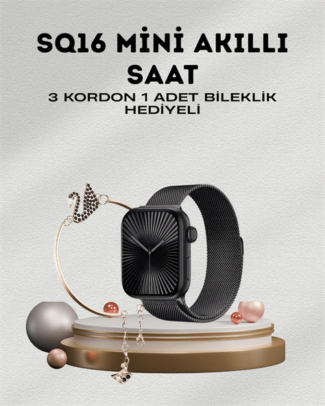 SQ-16 Mini Series 10 – Dokunmatik Akıllı Saat | Kalp Ritmi, SpO2, Uyku Takibi - Resim 2