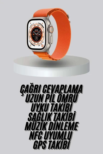 Yeni Nesil Akıllı Saat Uyku ve Sağlık Takibi Titeşimli Sesli Arama Mesaj ve Bildirim Görme - Resim 2