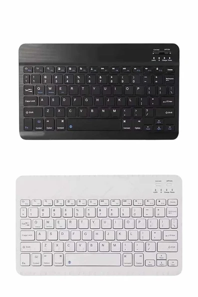 Uyumlu Kablosuz Bluetooth Şarj Edilebilir Mini Q Klavye - 4