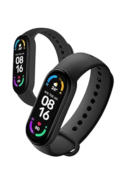 M6 Akıllı Bileklik Siyah Adımsayar Spor Takibi Android ve İOS Uyumlu - Resim 3