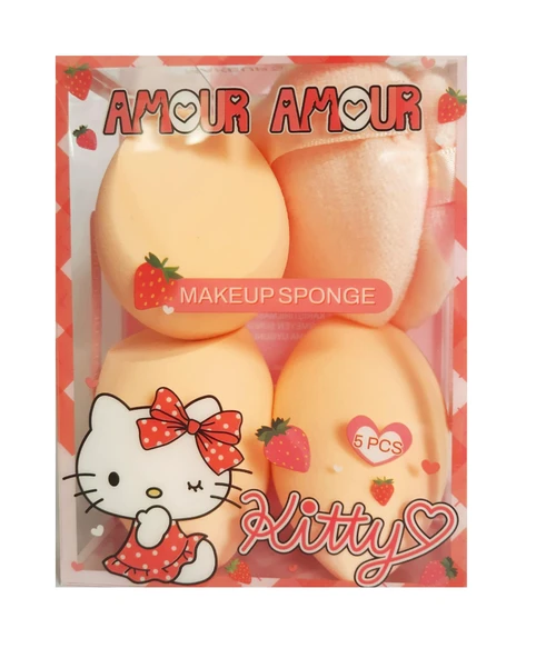 Amor Amor 5li Sünger Fondöten+ Pudra - Resim 3