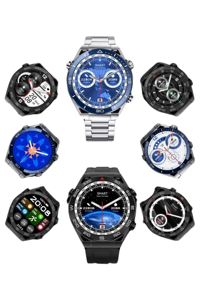 Akıllı Saat 1.62 İnç Ultimate Nabız Sensörlü Sesli Görüşme Yapabilen - Resim 4