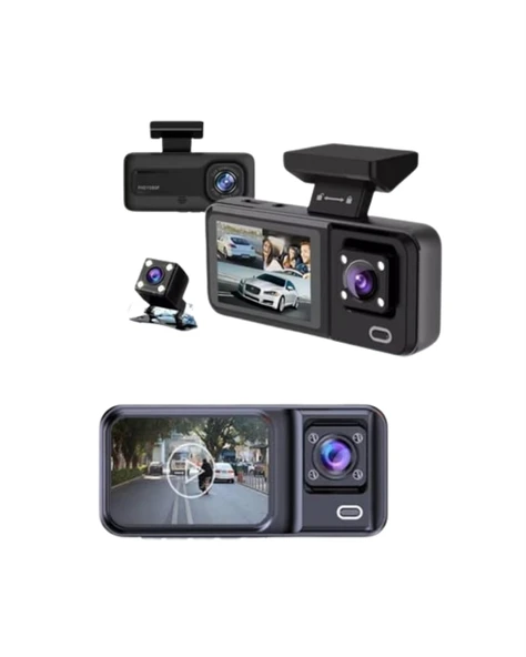 1080p Ön, 720p Arka ve İç Kamera ile %100 Kapsama – Gece Görüşlü Araç Kamerası - 4