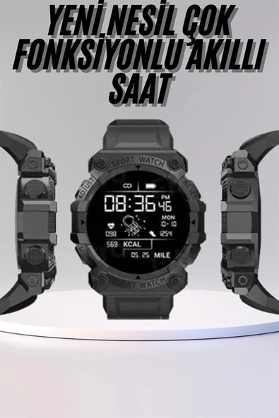 Yeni Nesil Çok Fonksiyonlu Uyku ve Sağlık Takibi Yapabilen Siyah - Resim 2